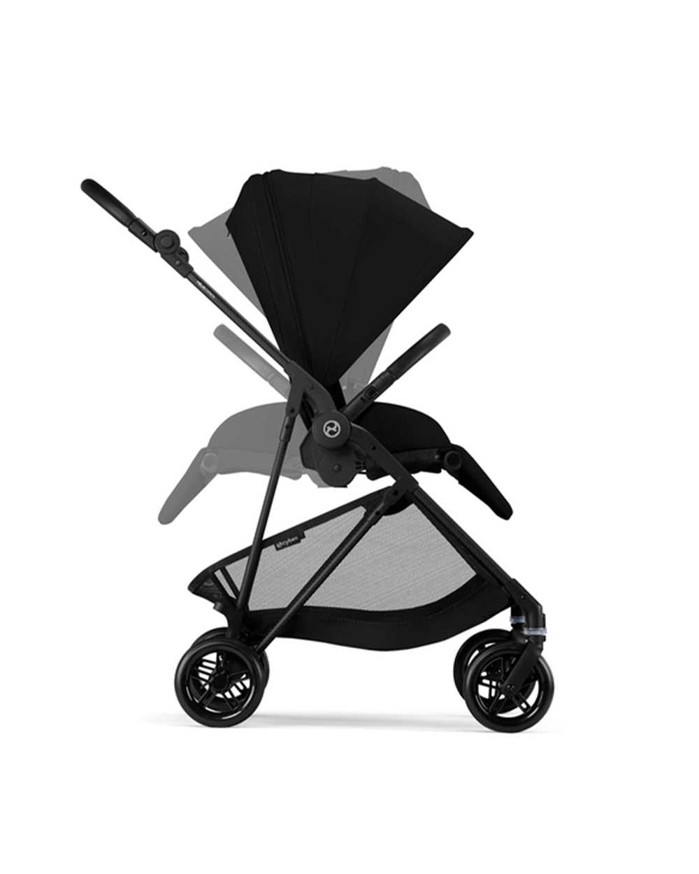 Poussette Melio Carbon Coloris Magic Black Unisexe (Cybex) - Image 4