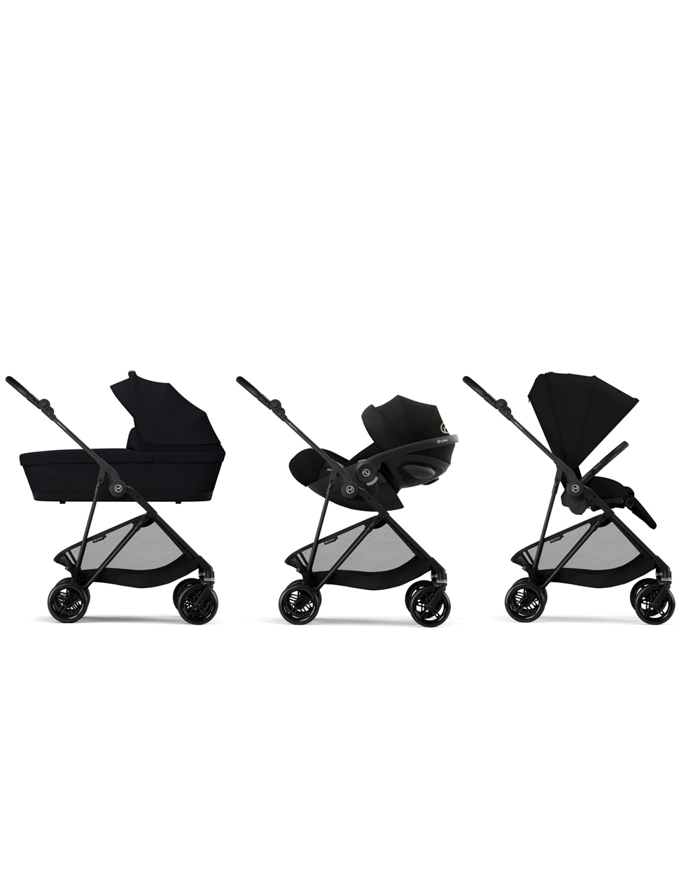 Poussette Melio Carbon Coloris Magic Black Unisexe (Cybex) - Image 6