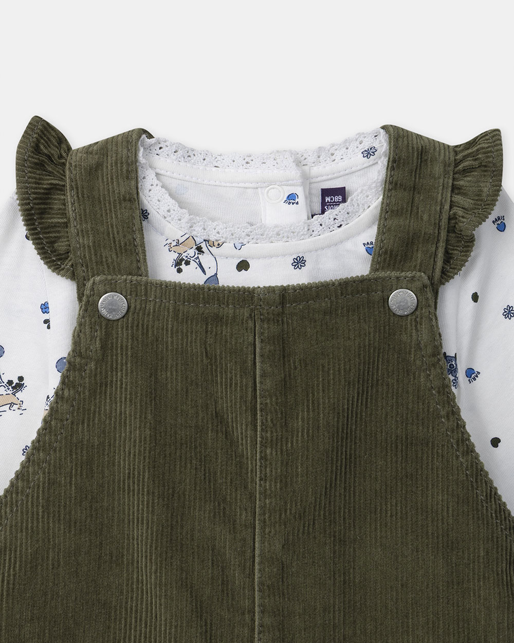 Ensemble salopette en velours + body imp... Sergent Major (Sergent Major) - Image 2