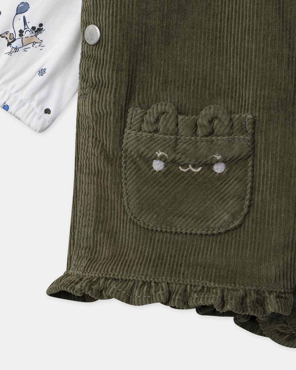 Ensemble salopette en velours + body imp... Sergent Major (Sergent Major) - Image 3