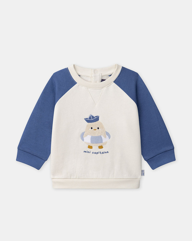 Sergent Major - Sweat bicolore à broderie poussin Sergent Major