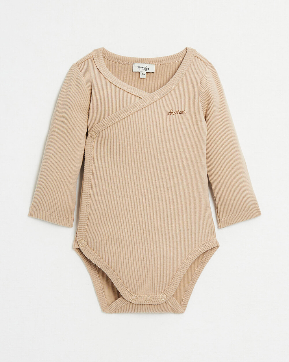 Natalys - Body croisé brodé Chaton" Natalys"