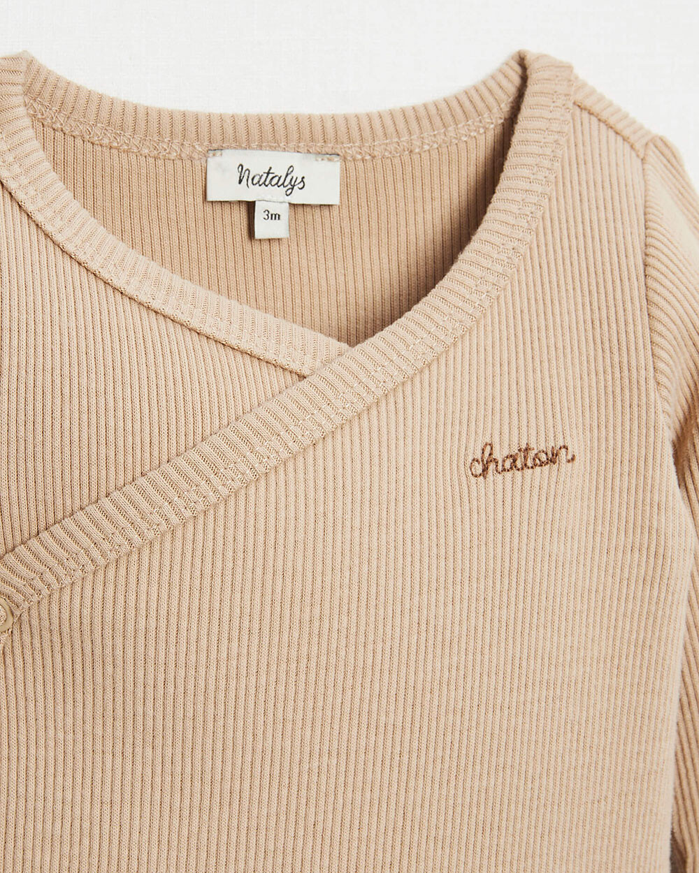 Body croisé brodé Chaton" Natalys" (Natalys) - Image 1