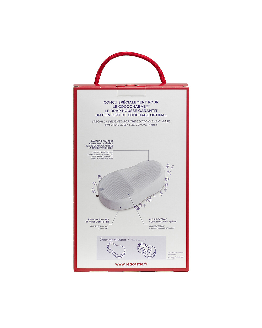 Drap housse Cocoonababy Unisexe (Red Castle) - Image 3