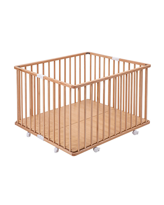 Combelle - Parc pliant évolutif Gaby vernis bois - Naturel