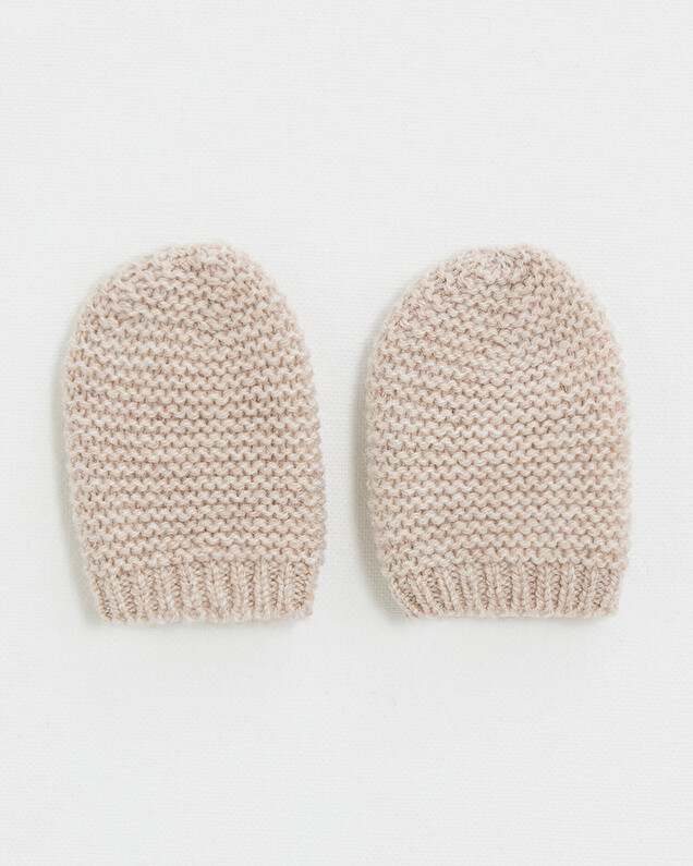 Natalys - Moufles nouveau-né en laine mérinos Natalys